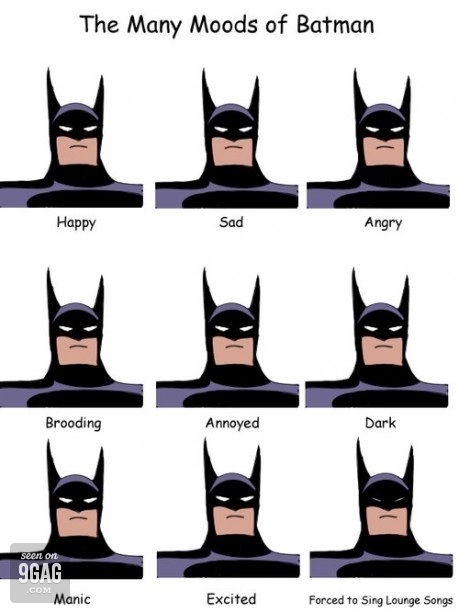 the many moods of batman