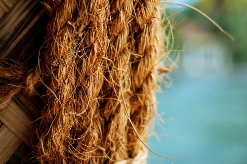 Detail from a houseboat in Kerala, India, floating on the backwaters and canals. Photo by Guy Bergstrom.