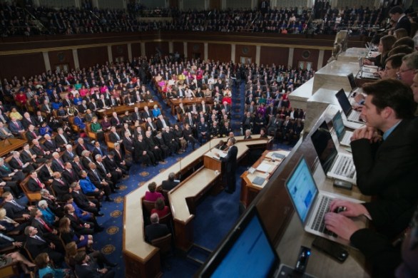 President Barack Obama delivers the State of the Union address in the House Chamber at the U.S. Capitol in Washington, D.C., Jan. 20, 2015. (Official White House Photo By Chuck Kennedy)